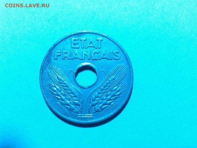 20 сантимов Франции, 1942г., окупация, Zn, до 01.11.15г. - IMG_20151020_224511_thumb