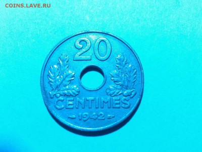 20 сантимов Франции, 1942г., окупация, Zn, до 01.11.15г. - IMG_20151020_224457_thumb