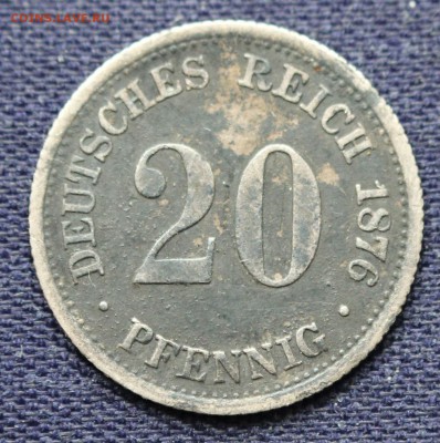 С 1 руб. КАЙЗЕРОВСКАЯ ГЕРМАНИЯ 20 пфеннигов 1876г.  до 3.11. - IMG_8576.JPG