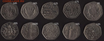 Иностранная юбилейка по ФИКСированной цене - анг-50-01++