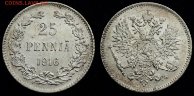 25 пенни 1916г. aUNC    ---03-10-15 в 22-00--- - Фины_2_25пенни1916