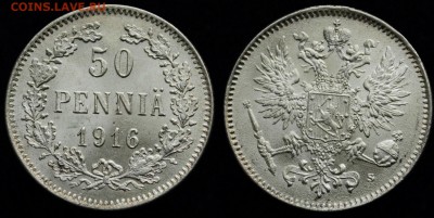 50 пенни 1916г. UNC ---03-10-15 в 22-00--- - Фины_2_50пенни1916