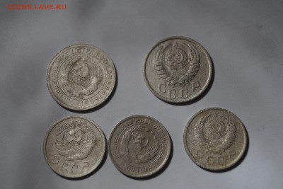 5 монет 15копеек 2штуки 1931.1941год 10копеек 3штуки - DSC06002.JPG