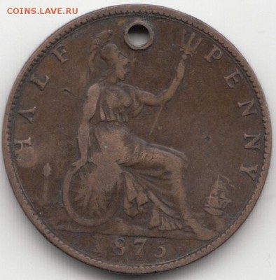 Великобритания half penny 1875 до 03.11.15 - 8.1