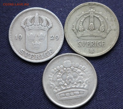 С 1 руб. ШВЕЦИЯ  25 эре 3шт. РАЗНЫЕ 1929,44,54г.г. до 5.11. - IMG_8573.JPG
