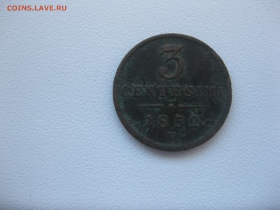 ИТАЛИЯ,Ломбардия-Венеция 3 чентезимо 1852V(медь)!до31.10.201 - IMG_8897.JPG