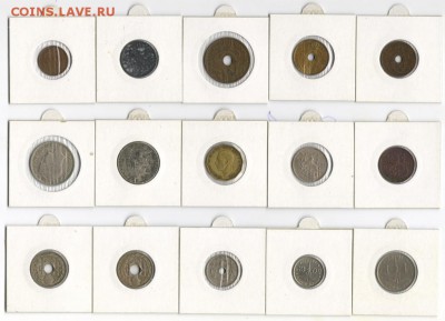 Монеты Иностранные до 1950 г 15шт в холдерах до 06.11 22:55 - ин15 001