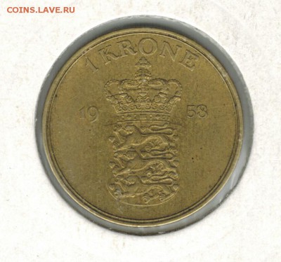 Дания 1 крона 1958 до 03.11.15   22-00 - 01 35