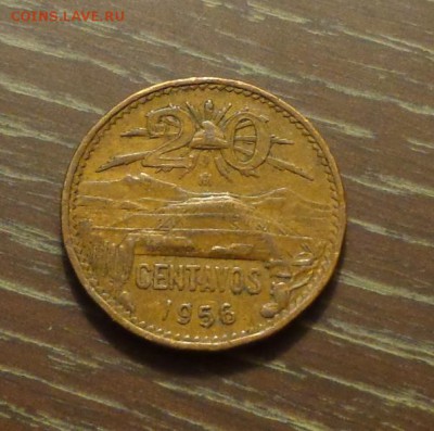 МЕКСИКА - ОРЕЛ, ГОРЫ до 6.11, 22.00 - Мексика 20 сентаво орел гора