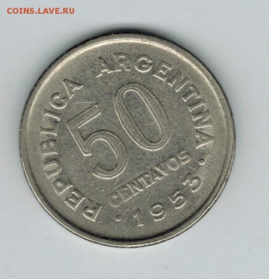 Аргентина 50 сентаво 1953 до 05.11.15   22-00 - 01 5