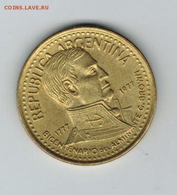 Аргентина 5 песо 1977 до 05.11.15   22-00 - 01 20
