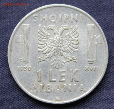 С 1 руб. АЛБАНИЯ под ИТАЛИЕЙ 1 лек 1939г. до 7.11.15г. в 22 - IMG_8469.JPG
