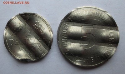 1 марка и 5 марок -ФРГ __ГАШЕНЫЕ_- оценка - 20-1993 007