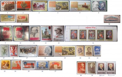 ФИКС. СССР. Негашеные марки 1961-1991 г.г. с дефектами - ФИКС СССР. Негашеные по 2р. с дефектами 1961-1991