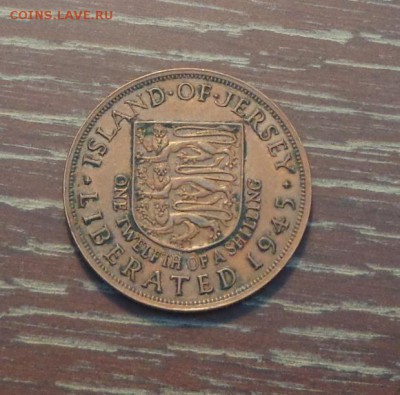 12 шиллинга 1945 отличная до 8.11, 22.00 - Джерси одна 12 шиллинга 1945