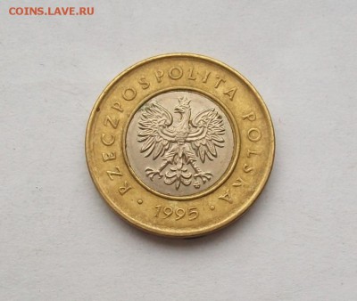 номинал! биметалл Польша 5 злотых 1996 + 2 злотых 1995 - 100_3401