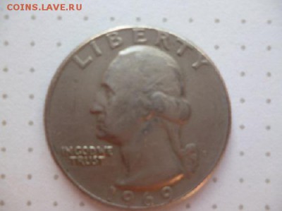 Монета liberty quarter dollar перевертыш 1969 года - P1030095