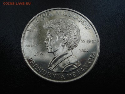 Панама 1 бальбоа 2004 г. UNC Панамский канал - Панама аверс.JPG