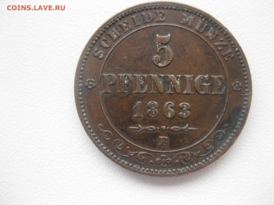 САКСОНИЯ,5 пфеннигов 1863В(медь)!до 6.11.2015 - IMG_9124.JPG