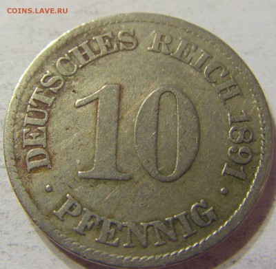 10 пфеннигов 1891 год Е Германия до 08.11.2015 22:00 МСК - CIMG7192.JPG