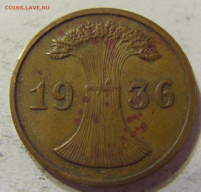 2 пфеннига 1936 год D Германия до 08.11.2015 22:00 МСК - CIMG7282.JPG