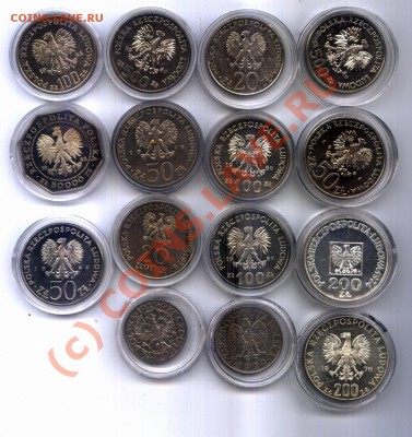 Юбилейные монеты Польши. 15 шт. Оценка. - Poland All Coins-2