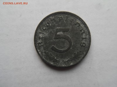 с Рубля ГЕРМАНИЯ СОЮЗНИКАМИ 5 пфеннигов 1947г "А" 12.11.2015 - SDC16940.JPG