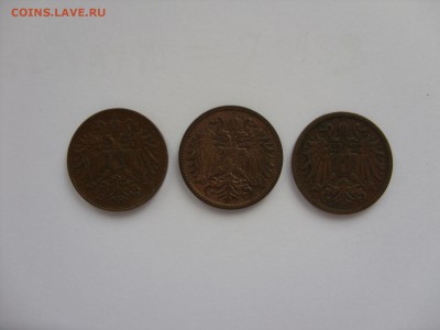 2 геллера Австрия 3 штуки 1893, 1903, 1912. По фиксу. - 2 геллера Австрия - 2.JPG
