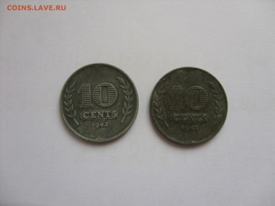 10 центов Нидерланды 1942. 2 шт. По фиксу. - 10 центов Нидерланды 1942 - 1.JPG