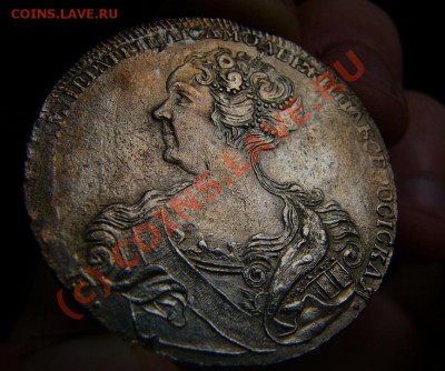 1 РУБЛЬ 1725 СПБ "ПЕТЕРБУРГСКИЙ ТИП, ПОРТРЕТ ВЛЕВО" - 3