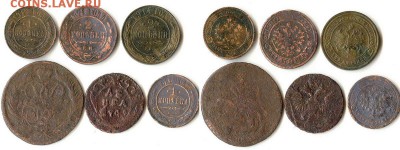 6 медных монет 1749-1914гг до 12.11.15 в 22-10 - 6монРИ