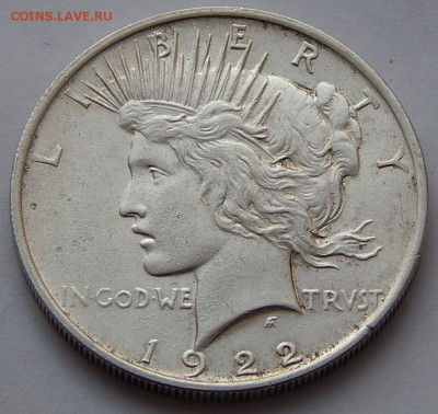 США 1 доллар 1922 Пис доллар, до 14.11.15 в 22:00 МСК - 5025