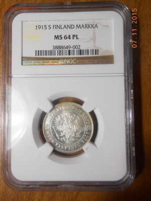 1 марка 1915 г. NGC MS64 PL - DSCN4764