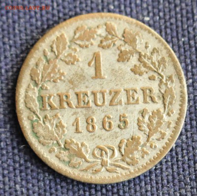 С 1 руб. БАВАРИЯ 1 крейцер 1865г. до 14.11.15г. в 22-00 - IMG_8725.JPG