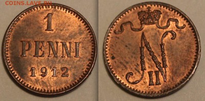 1 пенни 1912 г. UNC. До 10.11.2015 г.,в 22.00 по МСК - 1912
