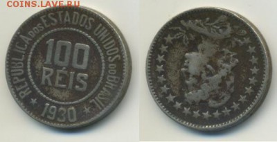 100 REIS 1930г Бразилия до 12.11. 22-00 - 100reis1930