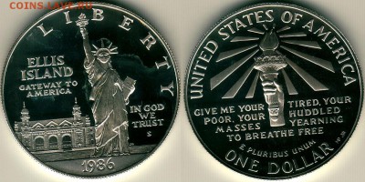 США, доллар 1986, пруф - до 22-00мск 12.11 - usa-1d-1986