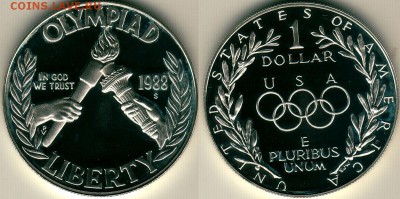 США, доллар 1988, пруф - до 22-00мск 12.11 - usa-1d-1988
