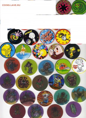 Фотоаппараты,вкладыши от жевачек, визитки, карточки на обмен - Вкладыши круглые2