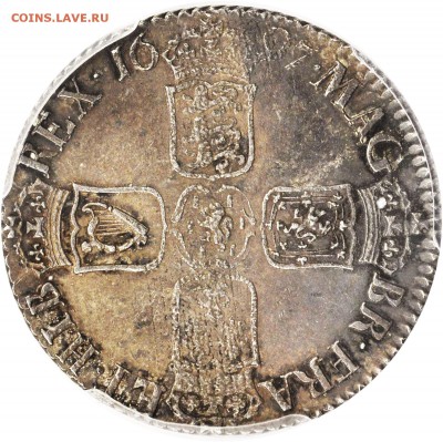 Британия, Шиллинг 1697, PCGS MS-63, Предпродажная оценка. - 5