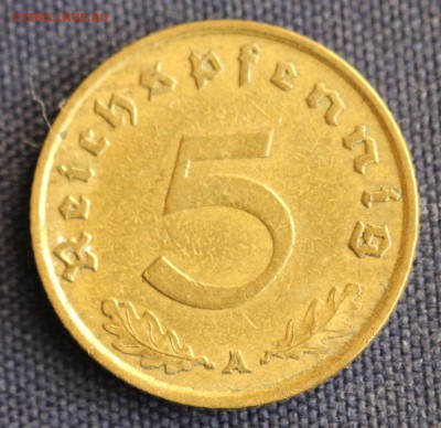 С 1 руб. РЕЙХ 5 пфеннигов  1939г."А" БРОНЗА до 18.11.15г. - IMG_8732.JPG