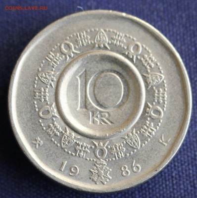 С 1 руб. НОРВЕГИЯ 10 крон 1986г. OLAV- V до 18.11.15г. в 22 - IMG_8730.JPG