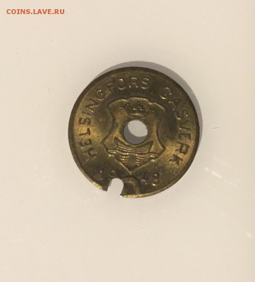 Жетон 1948 Газ Хельсинки Финляндия до 18.11 в 22-00 по Мск - image
