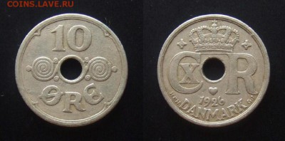 МОНЕТЫ МИРА №5 - Дания – 10 эре (1926) №1