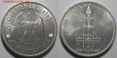 5 RM 1934 Е                        (кирха без даты) - оценка - 5 RM 1935 D.JPG