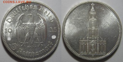 5 RM 1934 Е                        (кирха без даты) - оценка - 5 RM 1935 A.JPG