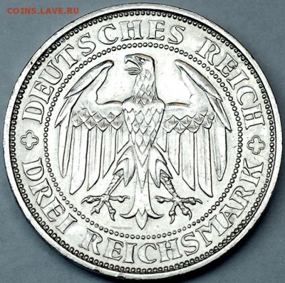 Германия_3 рейхсмарки 1929(Е) "Майсен"; до 13.11_22.08мск - 10623