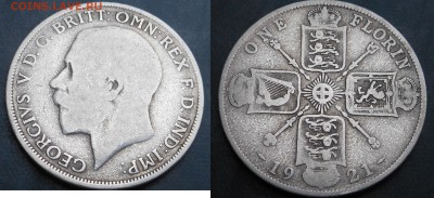 Флорин Великобритания(Георг-V)-1921г(серебро 500пр) с 1р))) - DSCN8377.JPG