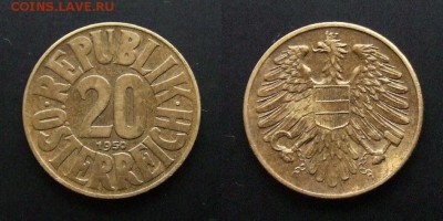 МОНЕТЫ МИРА №5 - Австрия – 20 грошей (1950)