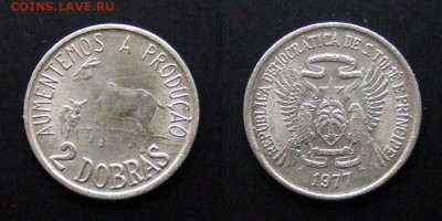 МОНЕТЫ МИРА №5 - Сан-Томе и Принсипи – 2 добра (1977) «ФАО; козы»